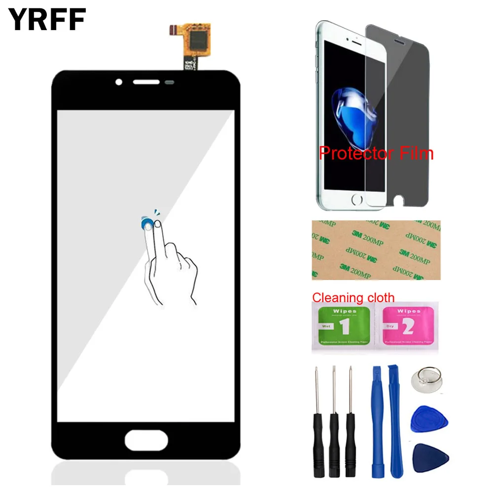 

5.0'' Mobile Phone Touch Front Glass Sensor For Meizu M3s Mini Meilan 3S Touch Screen Digitizer Panel Glass Tools Protector Film