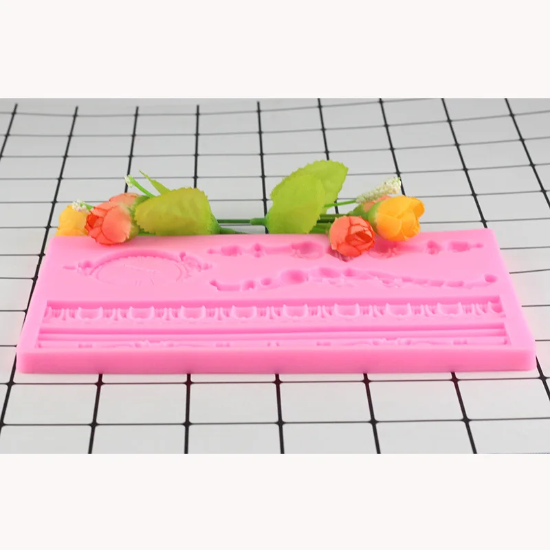 3D граница Европейская рельефная силиконовая форма для выпечки формы для шоколадной мастики украшения торта инструменты Sugarcraft кухонные формы для выпечки