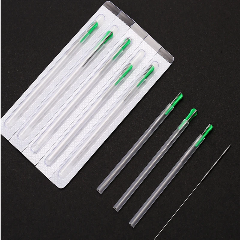 1000pieces disposable Sterile acupuncture needle with tube one needle