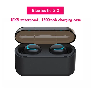 

Wireless bluetooth 5.0 earphone IPX5 waterproof headset TWS deep bass stereo sound in-ear earbud big charging box earplug ES03