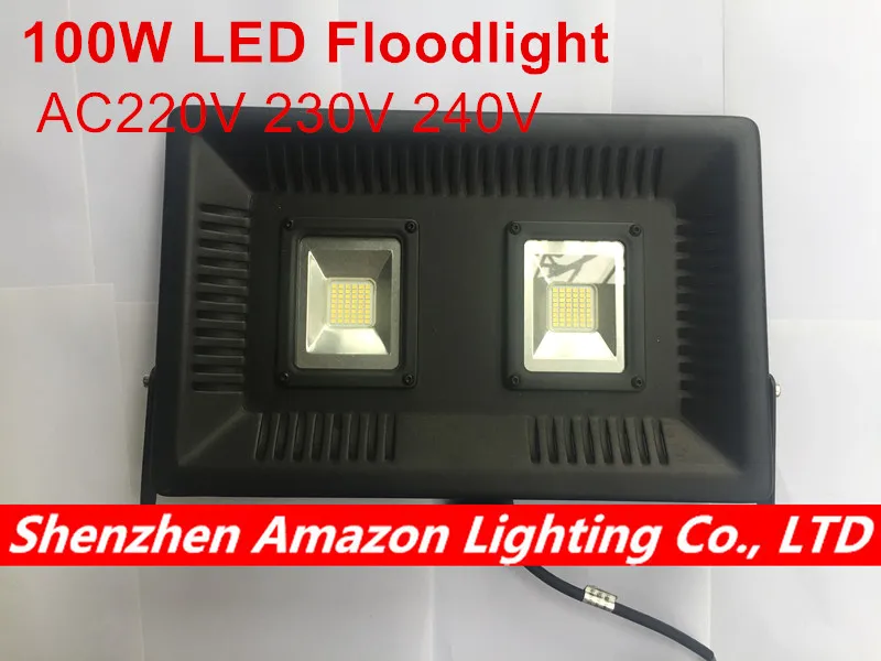 

1PCS New Arrival LED FloodLight 100W 220V 230V 240V IP65 Waterproof Smart IC LED Flood Light Outdoor Wall Lamp Garden Projectors