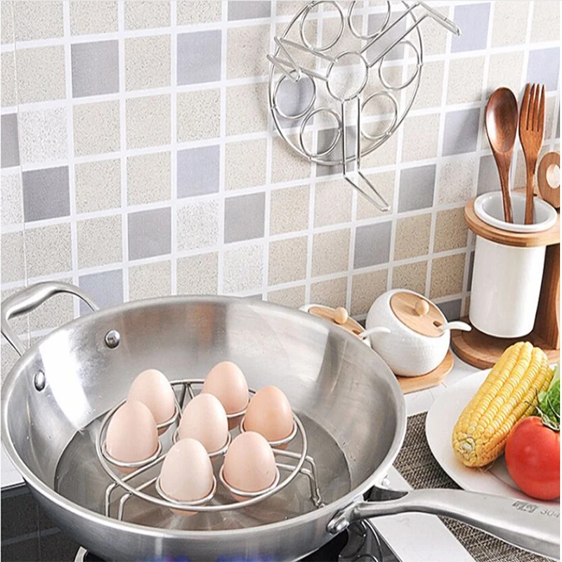 Stainless Steel Egg Steamer Rack Pot Steam Egg Seperate Water Shelf