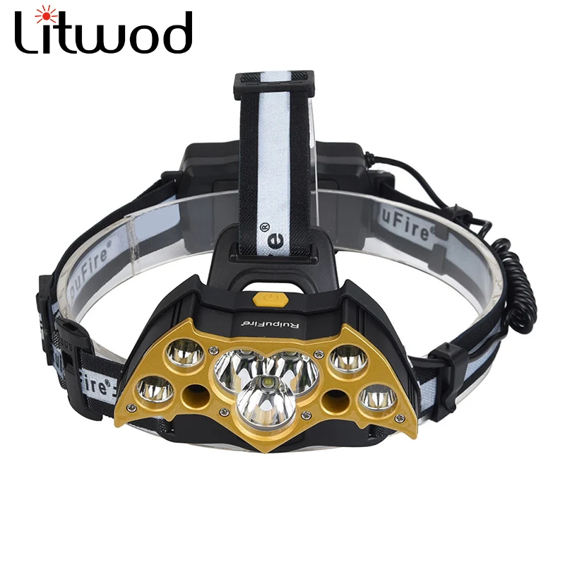 

Z20 powerful Headlight Chips 9 LEDs HeadLamp Flashlight torch Lanterna 6 Switch Model Led Head light Choose For Camping