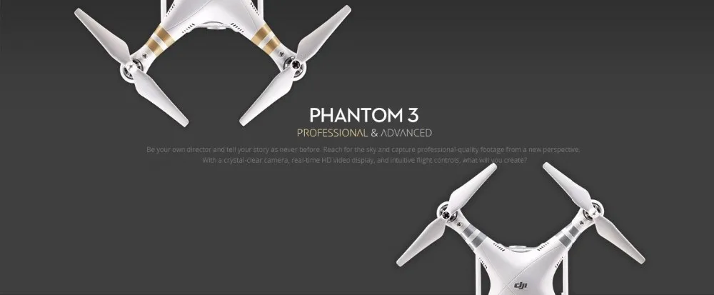 DJI Phantom 3 Professional Advance Standard Drone RTF GPS System With 4K HD Camera FPV Drones Phantom 3 RC Helicopter