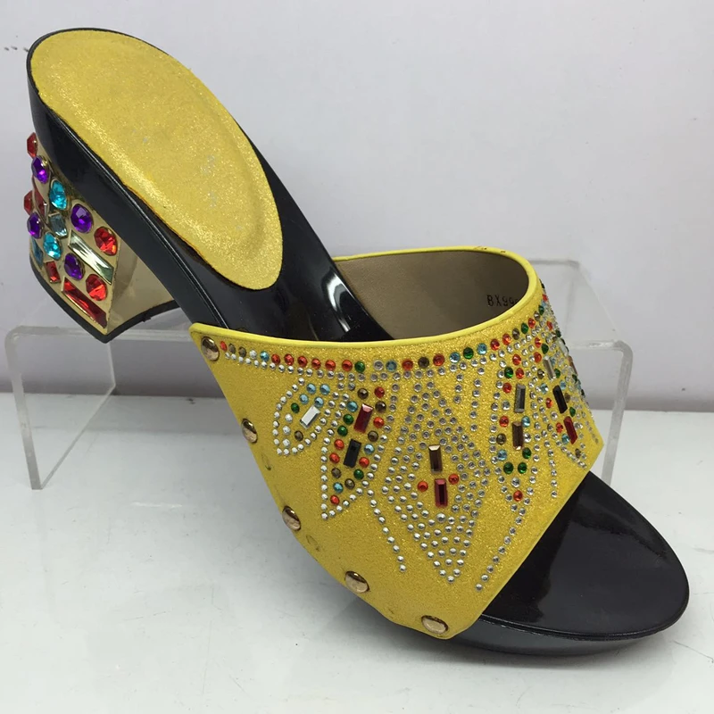 New Arrival Heels Womens Pumps Nigerian Women Wedding Shoes Decorated