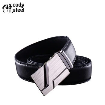 

Cody Steel High Quality Business Men Belts Automatic Buckle PU Leather Man Fashion Belts Classic Popular Luxury Black Belts Male