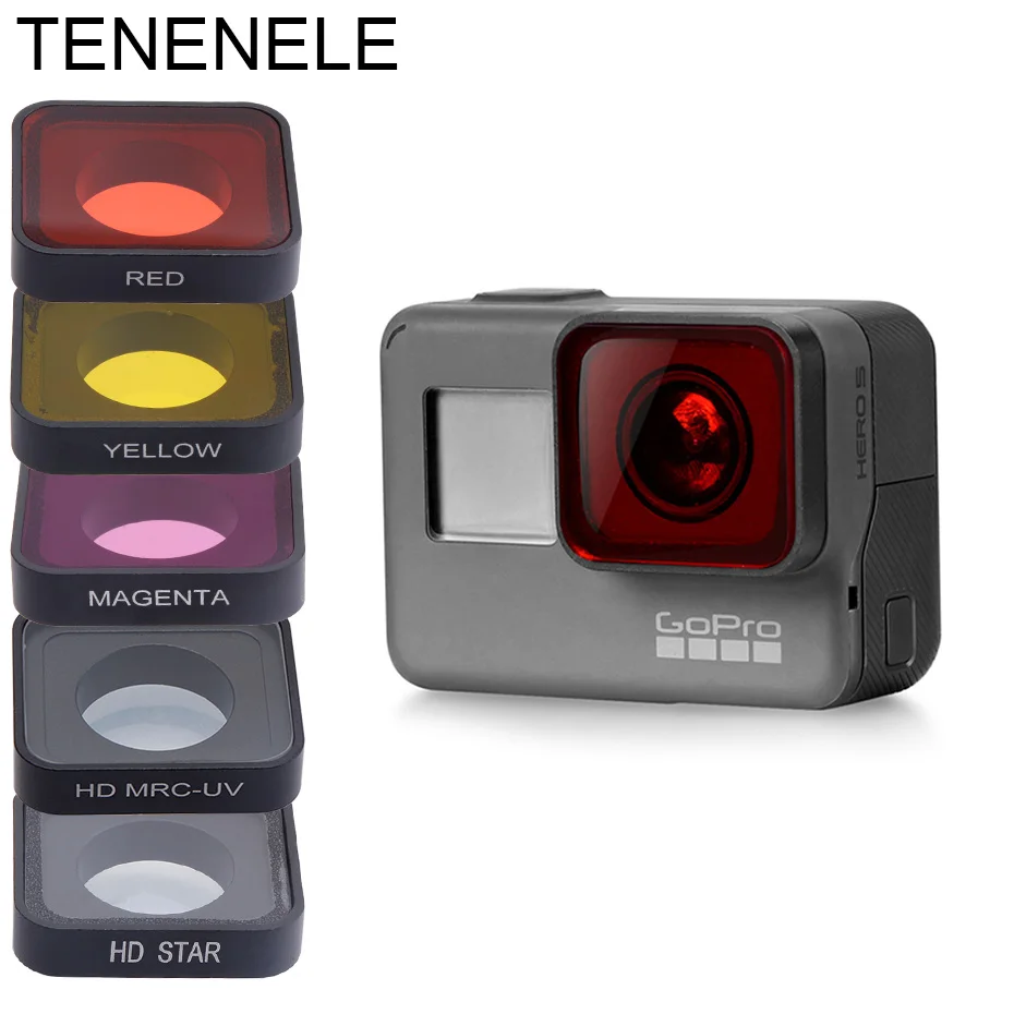 

Hero5/Hero6 Polarize UV ND 4 8 16 Camera Filters For GoPro Hero 5/5 Black/6/2018 Red Yellow Magenta Diving Filter Accessories