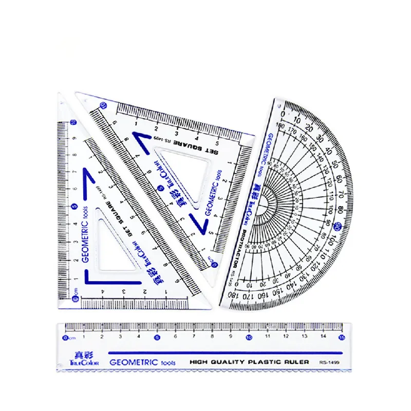Buy 4pcs/set Geometry Ruler Set Rulers Kids in PVC