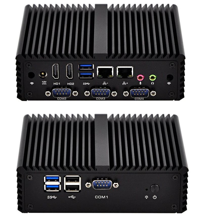 Qotom Barebone система Мини ПК с Celeron 3215U i3 i5 i7 pfsense межсетевой экран безвентиляторный мини ПК Linux промышленный компьютер сервер