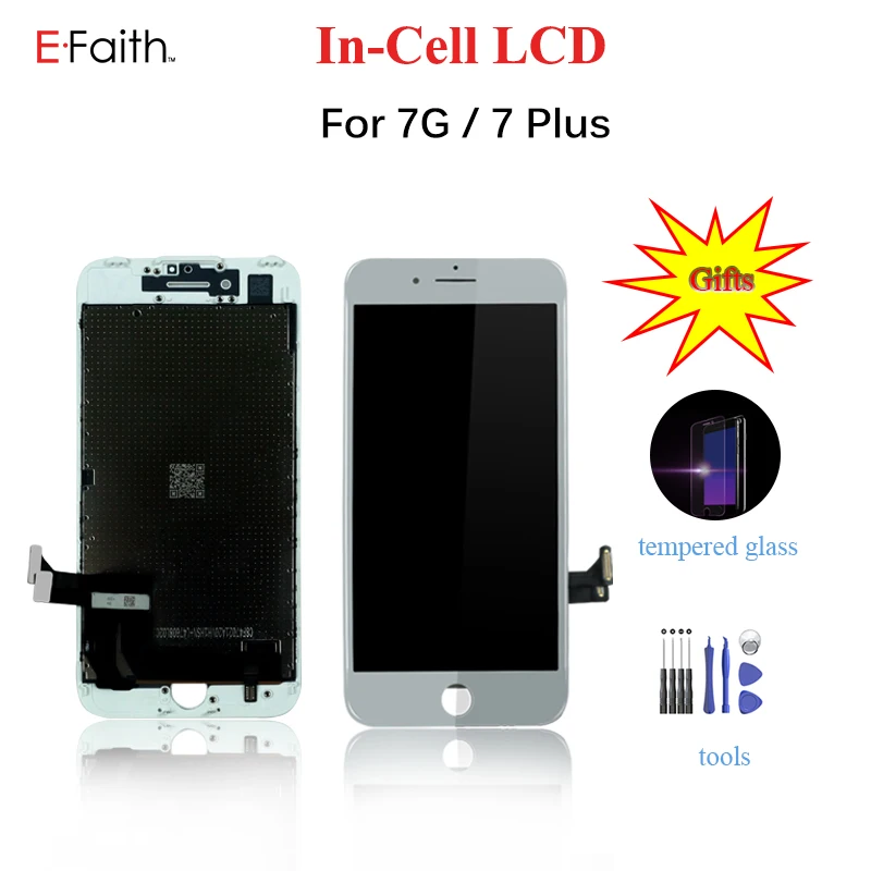 5 шт./комплект ЖК экран EFaith INCELL для iPhone 7 7G и P Plus|Экраны мобильных телефонов| |