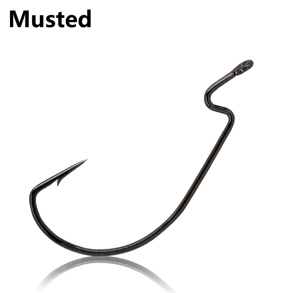 2018 HUNTHOUSE mustad worm hook hooks nice 50pcs/lot and High-carbon steel 1/0 2/0 1# fishing designed for soft bait | Спорт и
