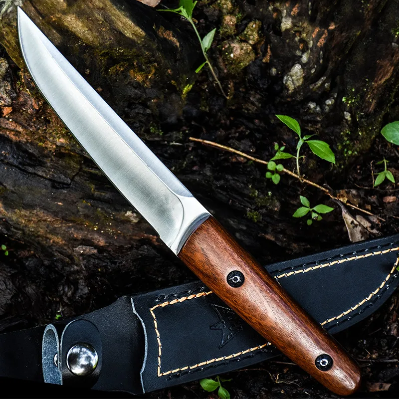 

High Quality Tactical Knife Wood Handle Fixed Blade Hunting Combat Military OUTDOOR RESCUE KNIVES Katana SelfDefense Camping EDC