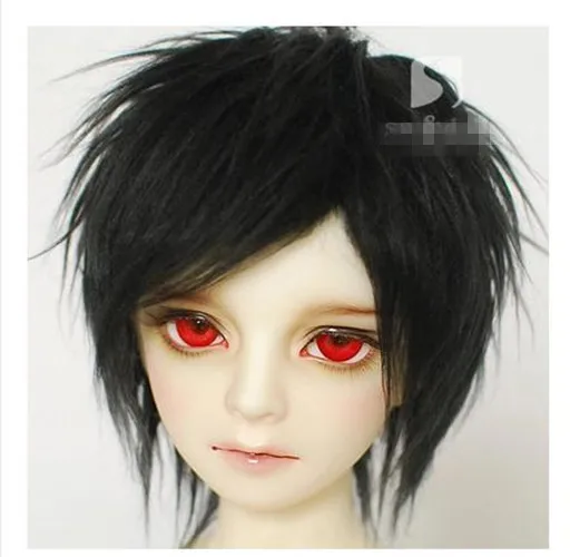 Крутой короткий черный BJD парик из меха куклы для дяди 1/3 полноразмерный