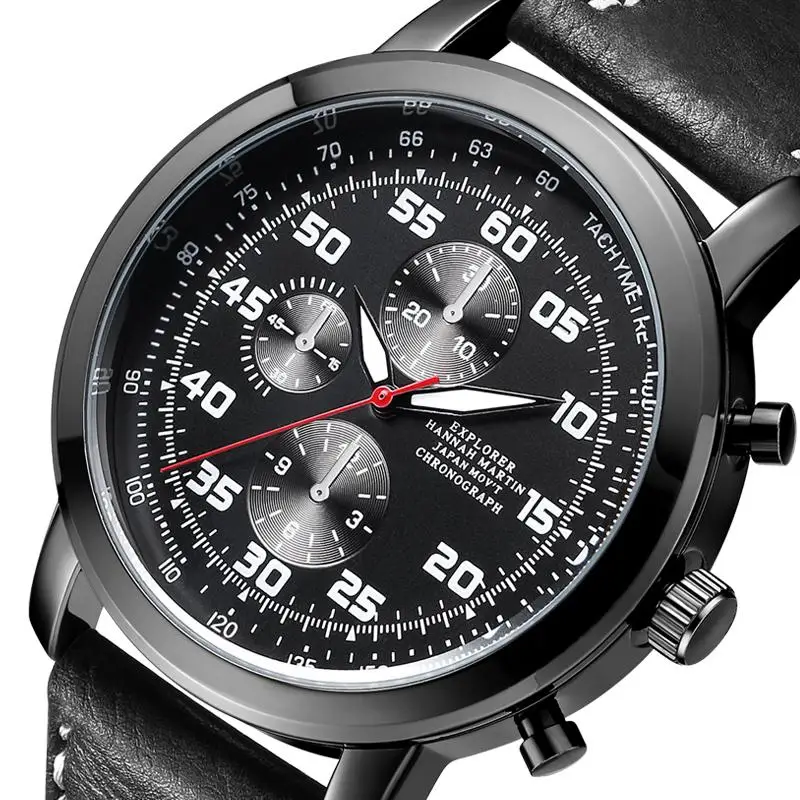 Japan Quartz Movement Mens Watches Top Brand Luxury Tachymeter Men Relogio Masculino Drop