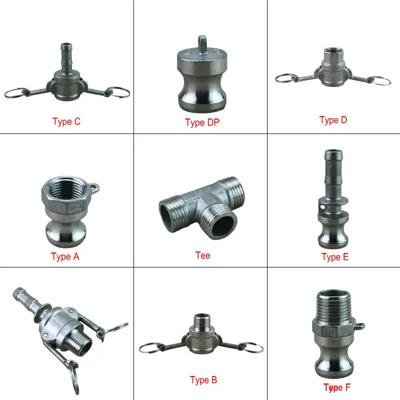 

304SS 1/2" Camlock Quick Disconnect Cam & Groove Fitting Homebrew Hardware Beer Pump pipe Free Shipping