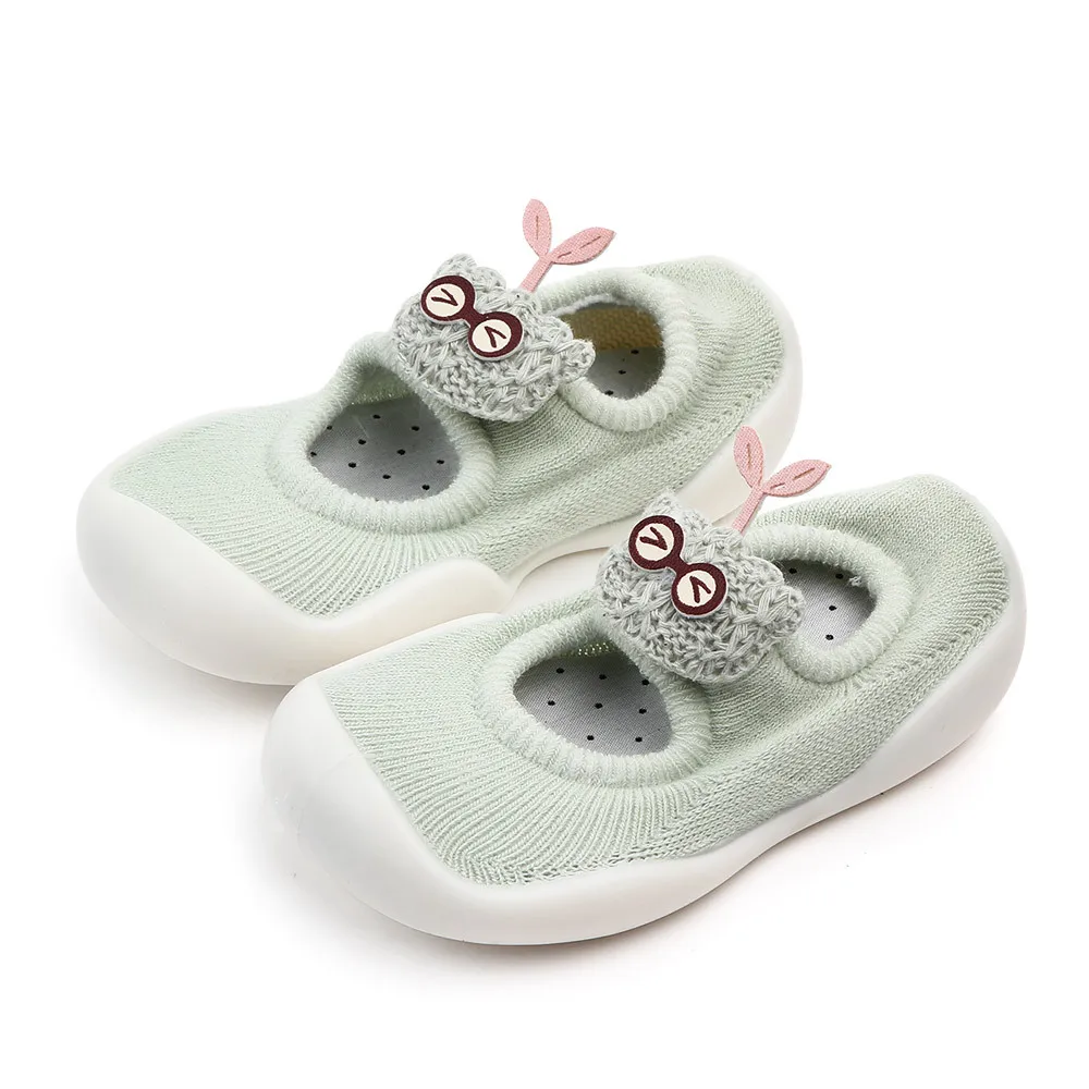 Детские носки глубокая дышащая обувь резиновые подошвы носки для новорожденных весна лето носки-тапочки противоскользящая обувь носки с мягкой подошвой - Цвет: ZY0163G