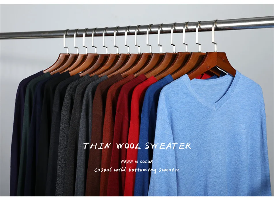 14Colors MuLS 2019 Spring Cashmere Wool Sweaters Men Pullover Women Thin Knit Autumn V-Neck Male Sweater Jumpers Female knitwear 4