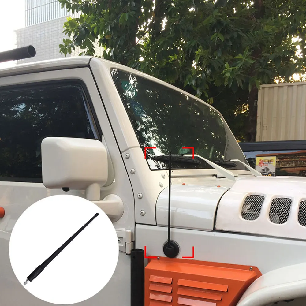 

1Pcs 13 inch Antenna Mast FM/AM Reception Radio Car Antenna Replacement Flexible Rubber for Jeep Antenna