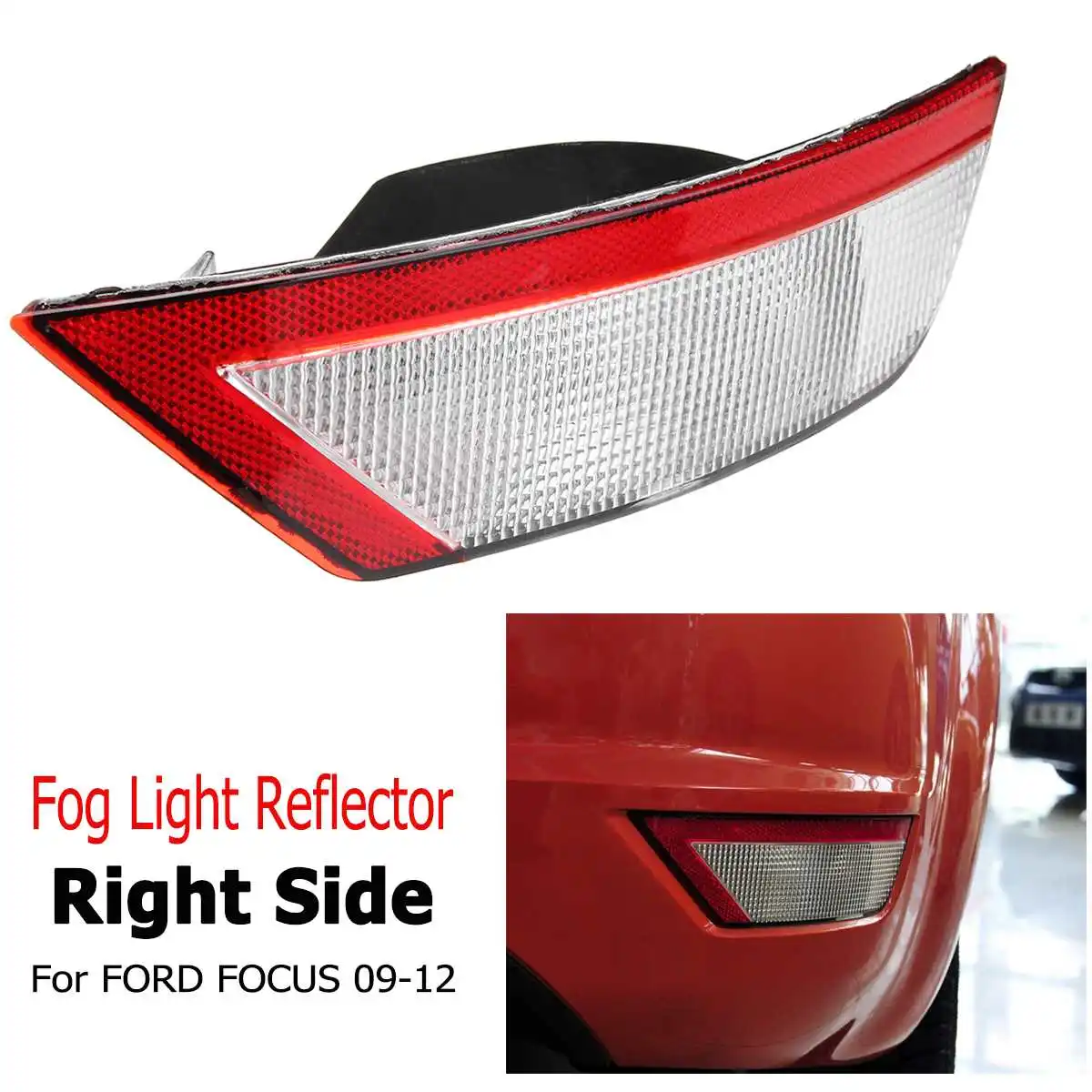 Задний бампер для противотуманных фар отражатель левая сторона для Ford/Focus 2008 2009 2010 2011 2012 - Испускаемый цвет: Right