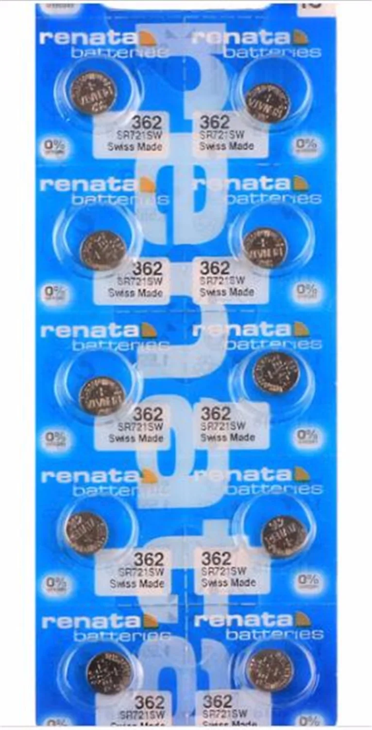 

5X/Lot RETAIL Brand New Renata LONG LASTING 362 SR721SW V362 GP62 AG11 Watch Battery Button Coin Cell Swiss Made 100% Original