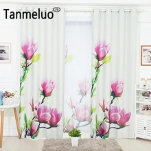 140x260cm 3d window curtains printed organza tulle and blackout curtains modern luxury window curtains for living room bedroom