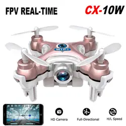 2016 Новый Cheerson CX-10W Мини 2.4 Г FPV Quadcopter с WI-FI 0.3MP Камера новый Мобильный Телефон Управления RC Drone вертолет