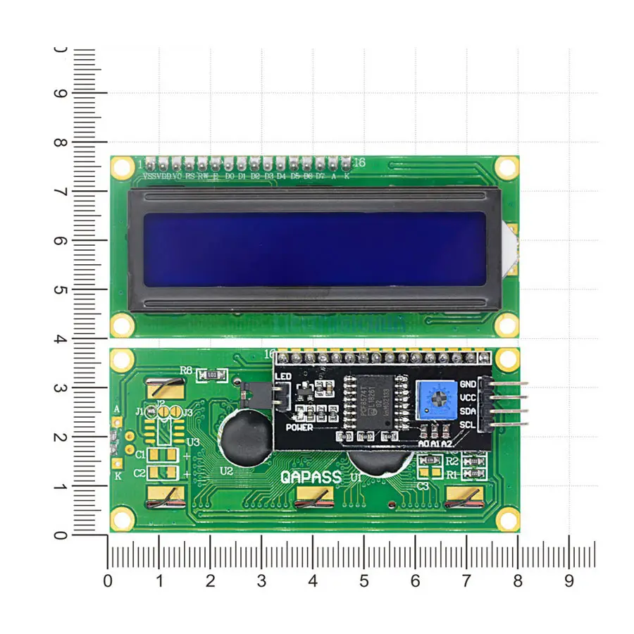 Последовательный интерфейс IIC/I2C/TWI/SPI для синего дисплея 1602 16X2 символьный ЖК