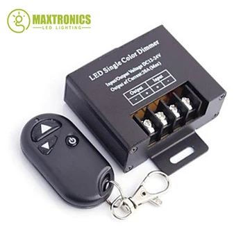

DC12-24V 20A Single Channel LED Dimmer Controller with 3Key Wirelss RF Remote Control for Single Color LED Strip light