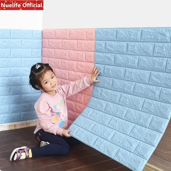 

DIY Home Decoration 3D Wooden Wall Sticker Living Room Bedroom Decor Foam Waterproof Self adhesive Wallpaper Decal For Kids Room