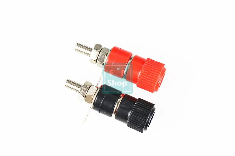 

2pcs 4mm Banana Socket Nickel Plated Binding Post Nut Banana Plug Jack Connector Red + Black