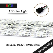 20 шт.* 0,5 м 36 светодиодов светодиодная твердая лента luces бар свет 50 см 8520 smd 12 В DC Алюминий для шкафа дома теплый белый