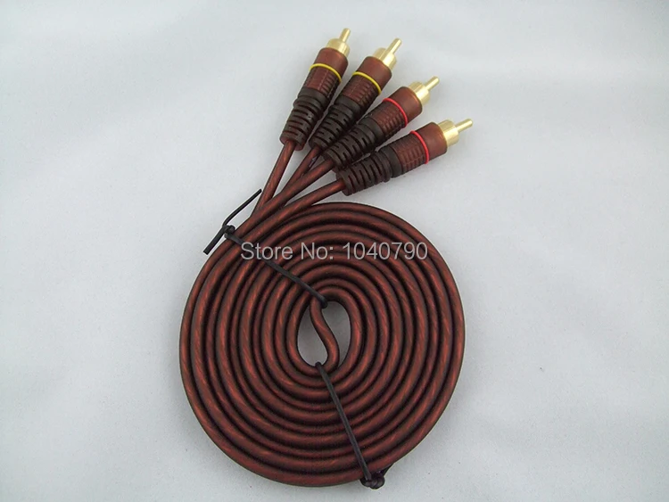 Double lotus TV audio line 2 RCA cables Audio power amplifier connection 5M 16ft | Электроника