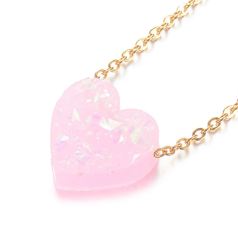 Collar con colgante en forma de corazón para mujer, 6 colores, 12 mm, 2025_voghion.com