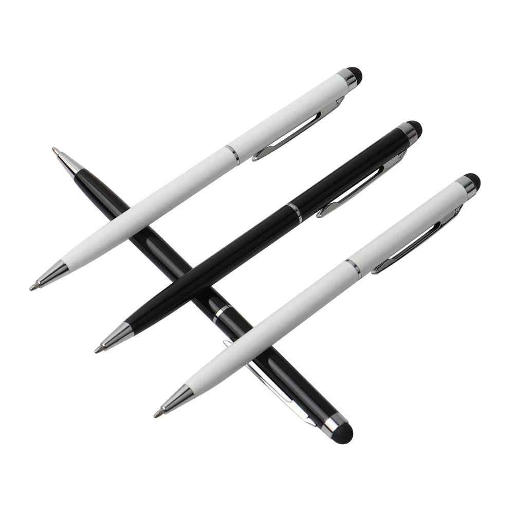 6pcs Slim 2 in 1 Ballpoint Pen & Capacitive Stylus For iPhone iPad Tablets PC 