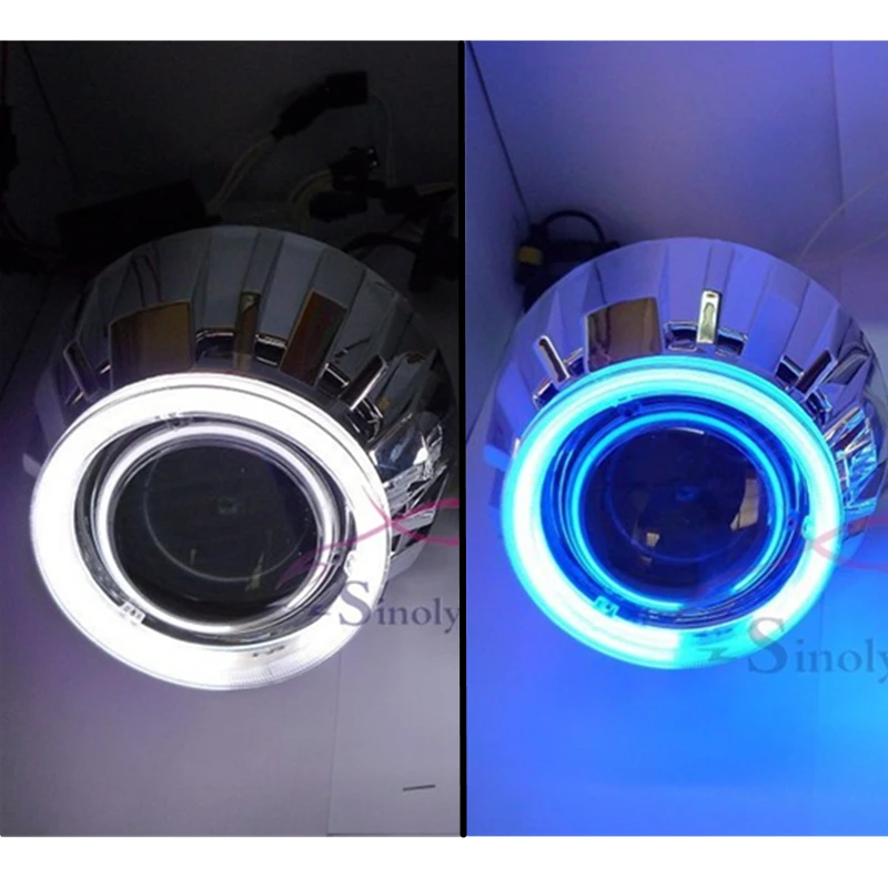 AC 2 5 дюймов Ангельские глазки Halo Bi xenon объектива проектора HID фары Полный комплект