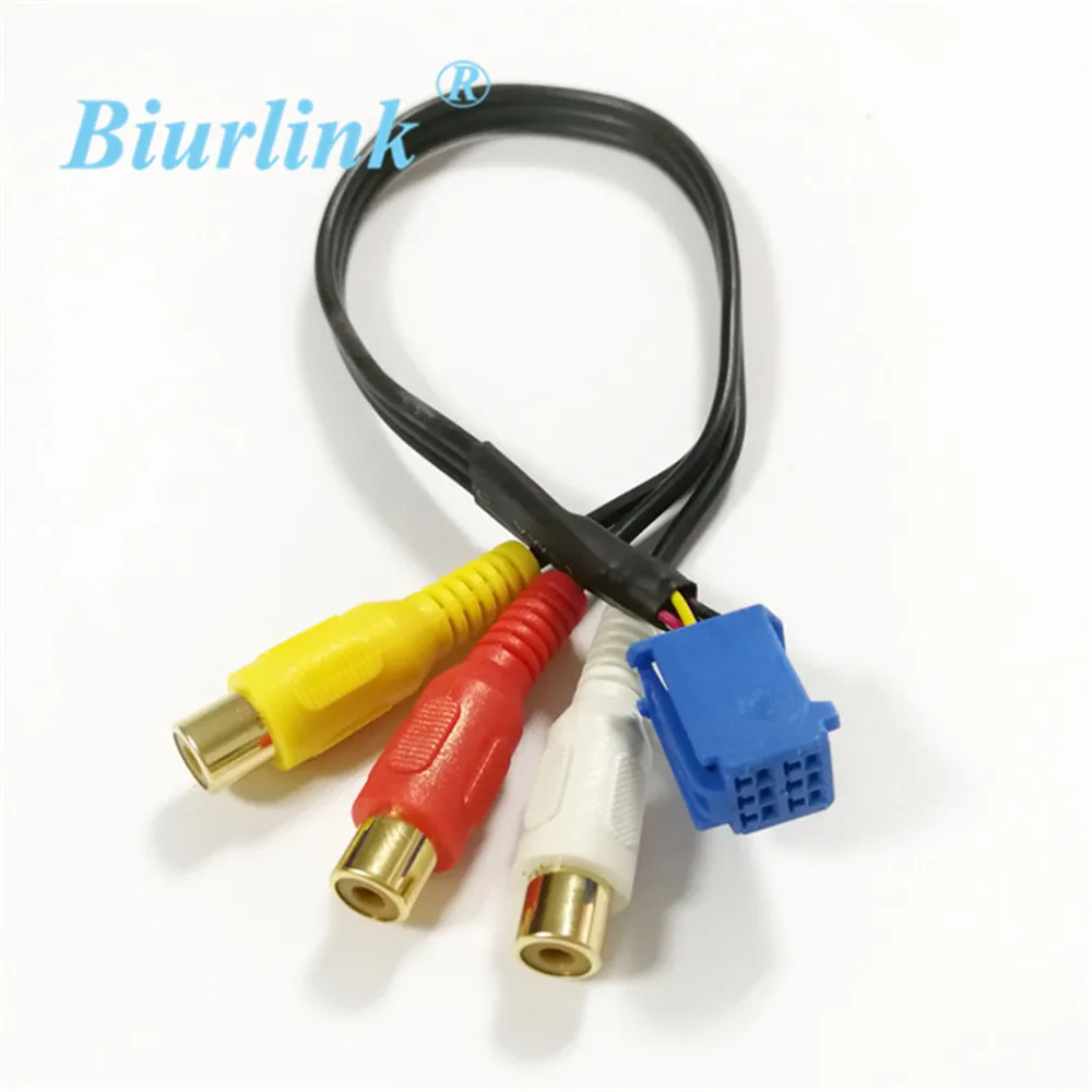 Автомобильный Кабель адаптер 3RCA Для DVD навигации Toyota головное устройство с 6Pin