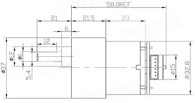 DC 12V 320rpm Encode Gear Reducer Motor Electric Gear Box Motor