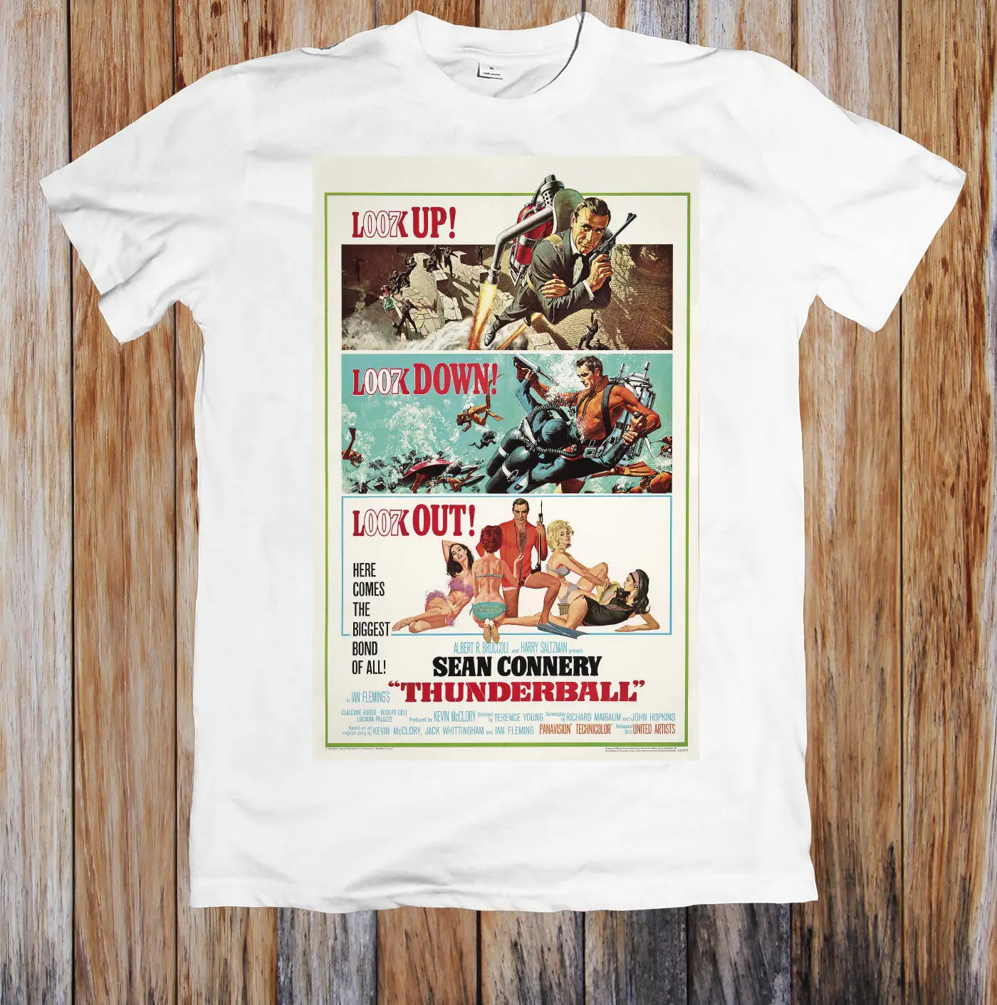 THUNDERBALL 60's RETRO MOVIE POSTER New Fashion Cool Casual T Shirts | Мужская одежда
