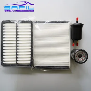 セットフィルタ用新しい奇瑞a3 dvvtエンジン空気+キャビンエアコン+ガソリン+オイルフィルター四フィルタ品質