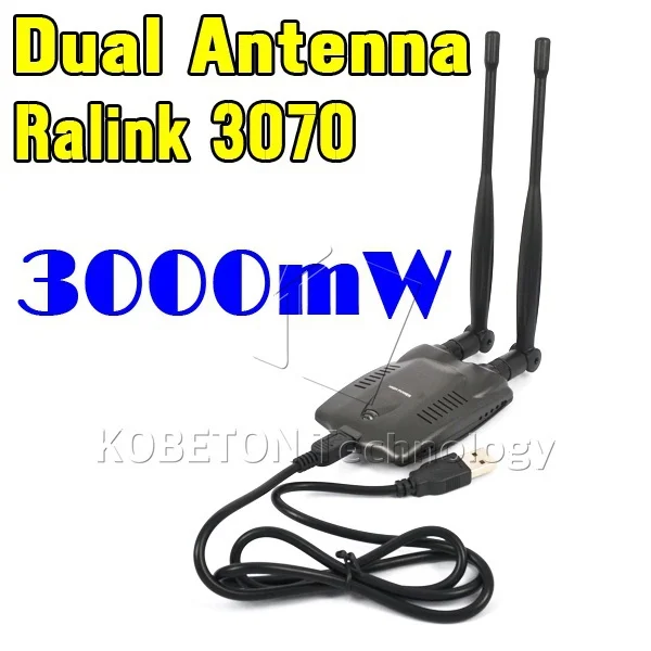  2016 Newest USB 2.0 Wireless BT-N9100 Beini free internet 3000mW High Power Dual OMNI Antenna Wifi Adapter Ralink 3070 