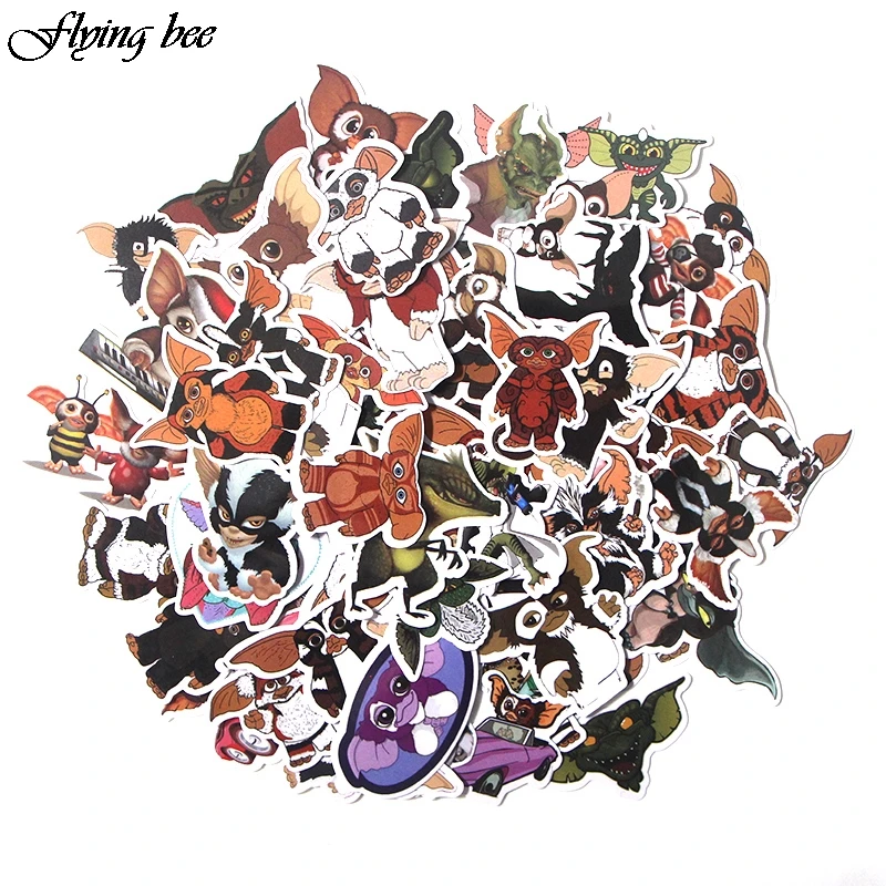 

Flyingbee 66 Pcs Gremlins Anime Sticker Decals Scrapbooking Stickers for DIY Luggage Laptop Car Phone Skateboard Graffiti X0019