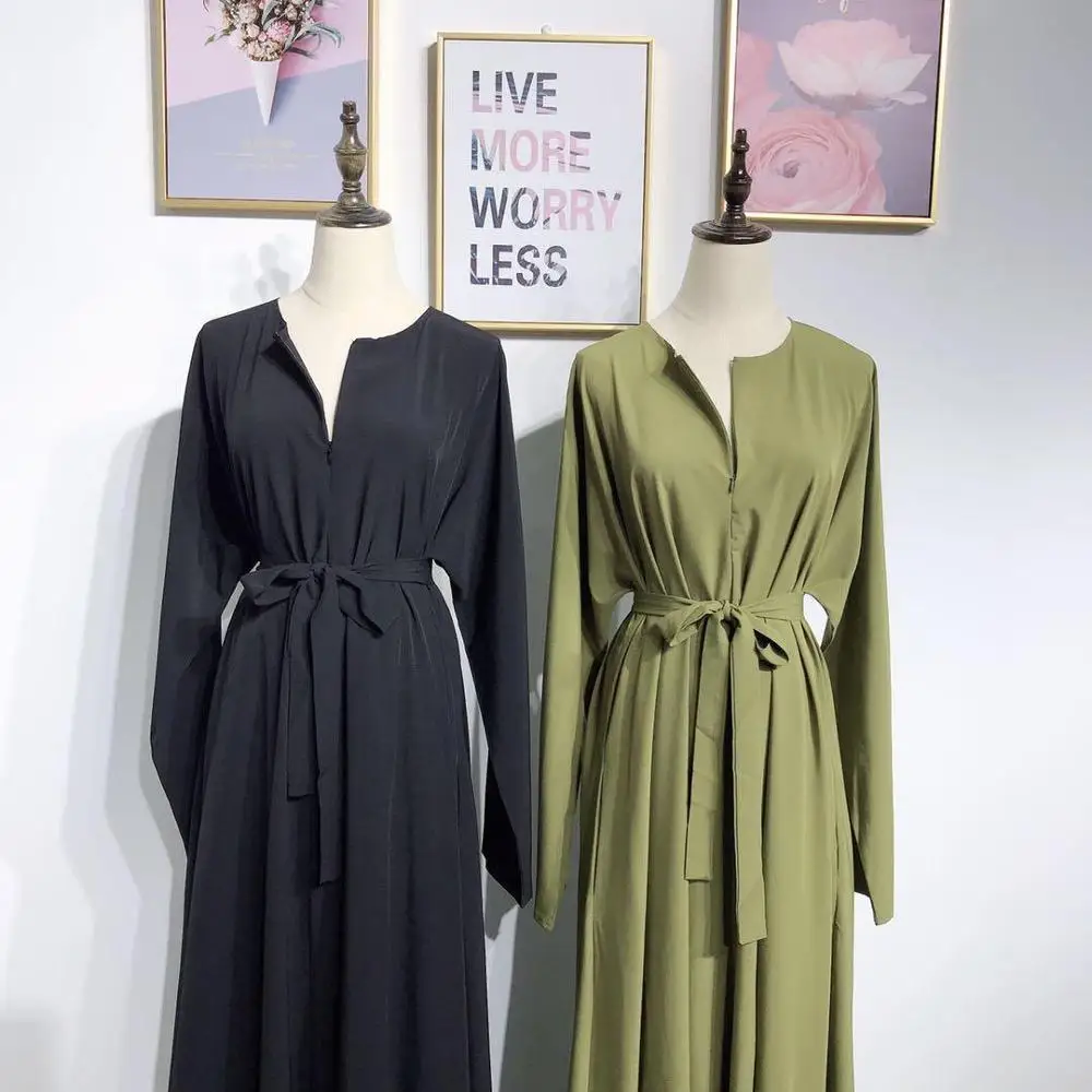 Женское длинное мусульманское платье макси Abaya для вечеринки простое винтажное