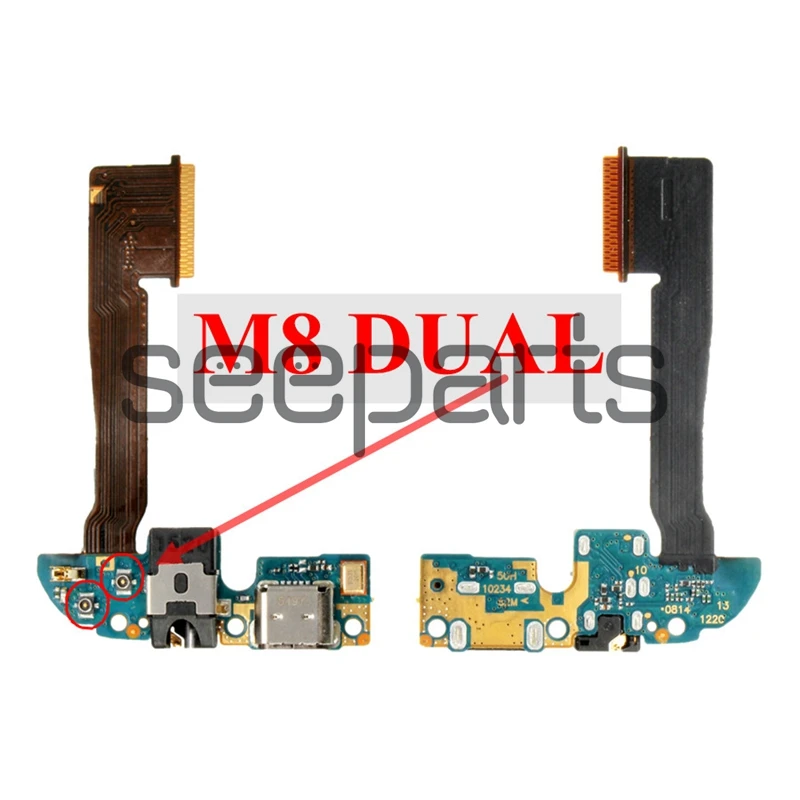 Для htc ONE M8 usb зарядный порт гибкий кабель для htc M8 док-порт Usb зарядное устройство Сменные соединительные детали