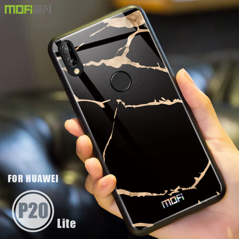 Для huawei P20 lite чехол MOFI для nova 3e мраморный закаленное стекло P20lite полный Чехол