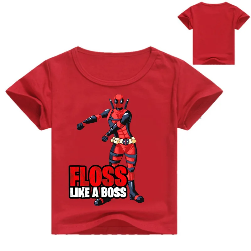 FLOSS LIKE A BOSS/футболки для мальчиков г. Летние топы, футболки с коротким рукавом для девочек, детские футболки для мальчиков, одежда хлопковая футболка - Цвет: Red