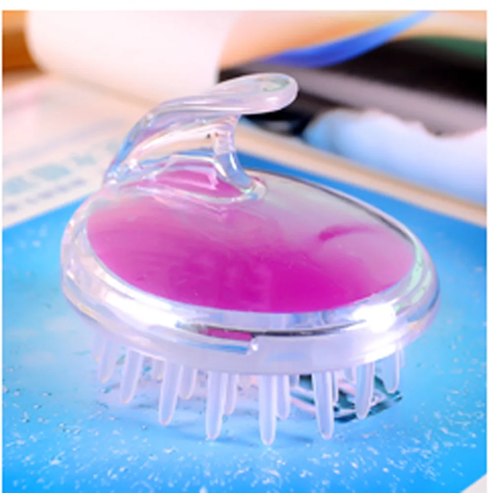 purple Maquiagem продукты по уходу за волосами Модный шампунь с силиконом головы душ тела мытье волос массаж гребень-массажер - Цвет: purple