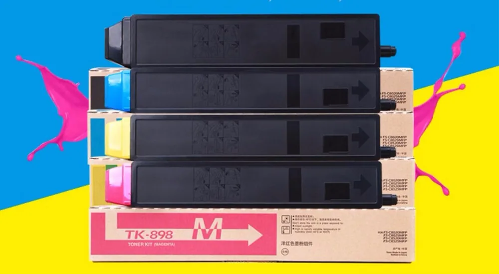 new compatible copier toner cartridge TK898 for kyocera ECOSYS FS-C8020 C8025 C8525 C8520MFP TK-898 printer consumable 4pc | Компьютеры и
