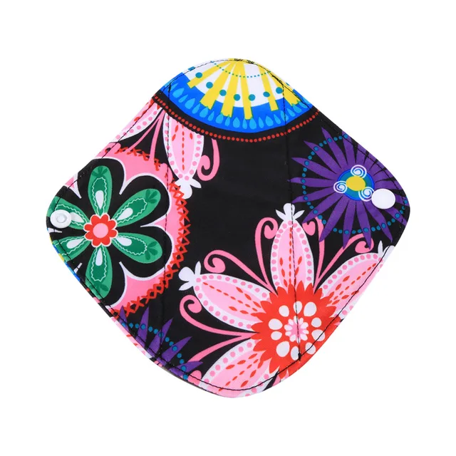 1PC Charcoal Bamboo Cloth Pads Bamboo Inner Washable Reusable Menstrual Pads Sanitary Pads Lady Cloth Pad Panty Liner 20x18cm