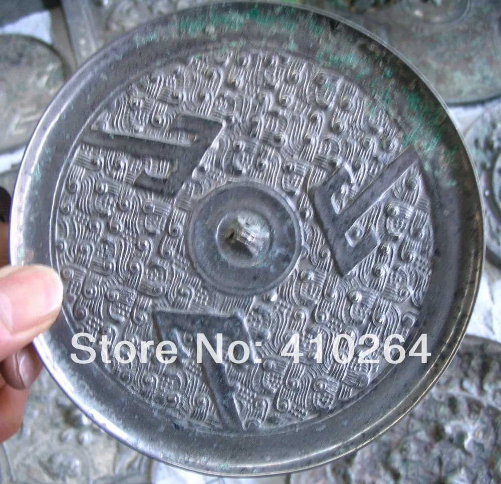 

0116P $old craft$ Fast shipping Elegant bronze mirror Collections statue Four kinds of pattern choice (A0314)