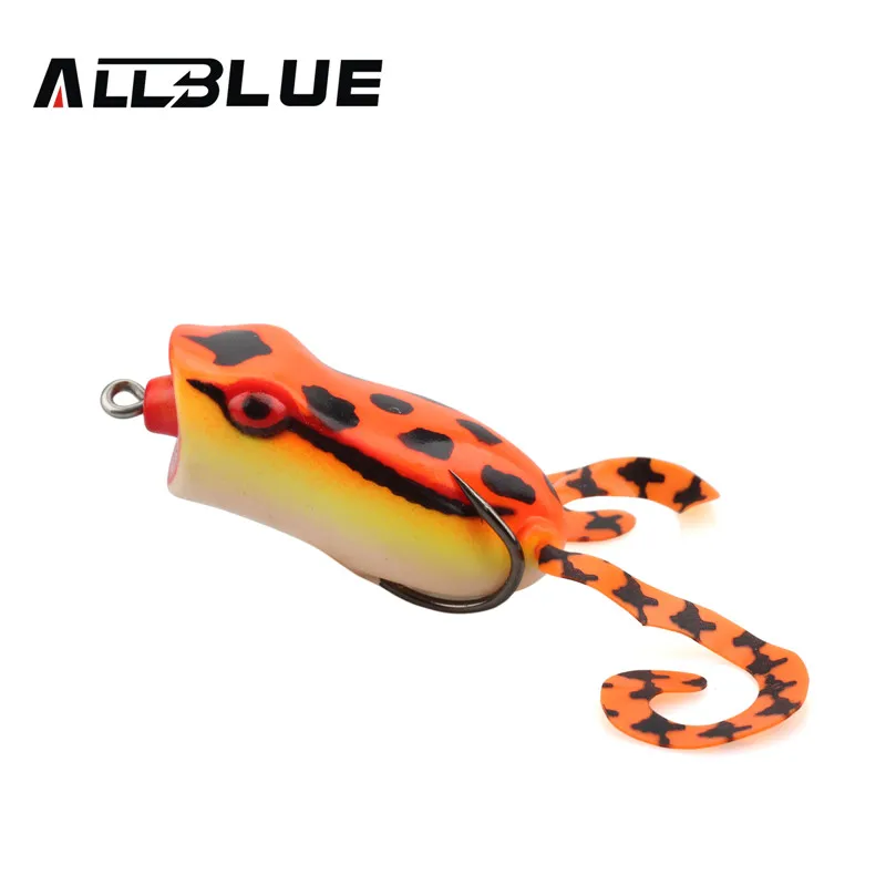 ALLBLUE Поппер Лягушка приманки 60мм/15г Змееголов приманки topwater Лягушка Моделирование рыболовные приманки мягкие приманки бас Рыбалка
